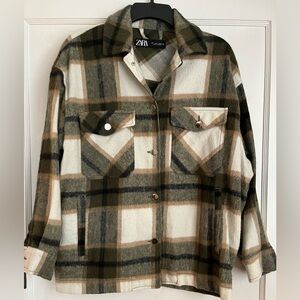 Zara plaid shacket